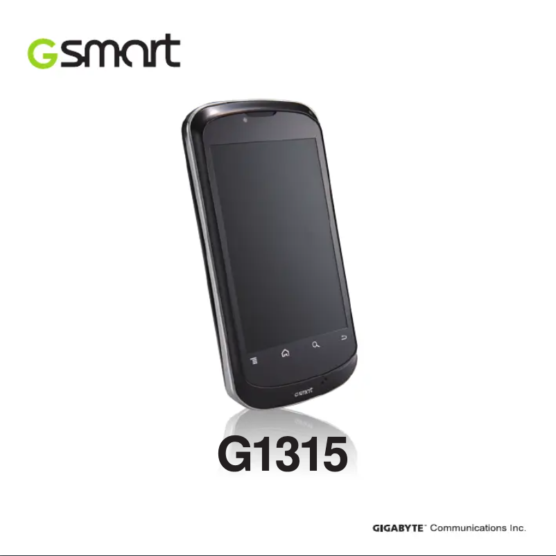 Page n°1 - Manuel utilisateur GSmart G1315