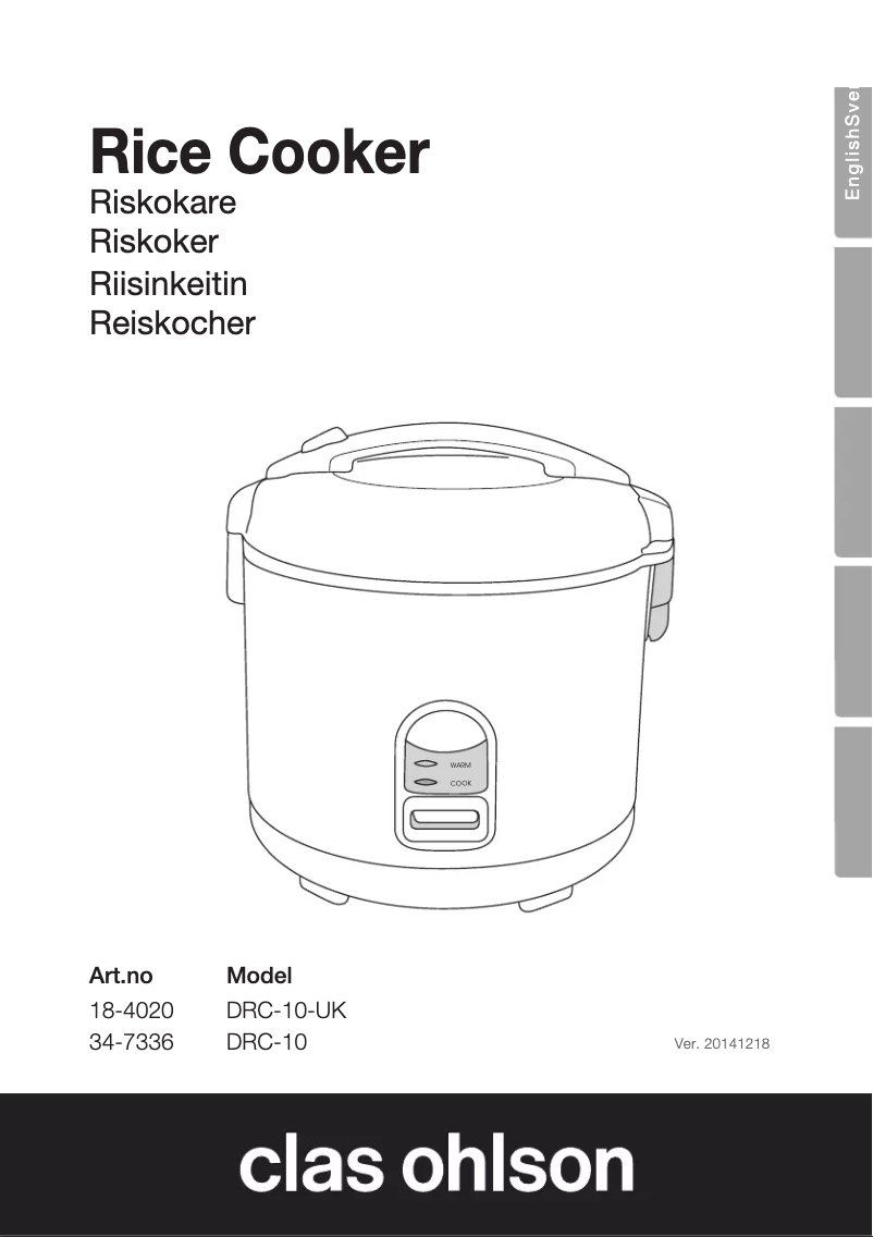 Image de la première page du manuel de l'appareil DRC-10