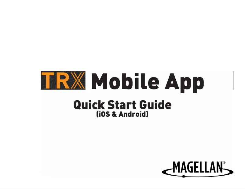 Image de la première page du manuel de l'appareil TRX Mobile App