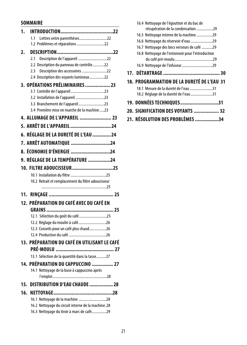 Image de la première page du manuel de l'appareil Magnifica S Smart ECAM250.31.SB