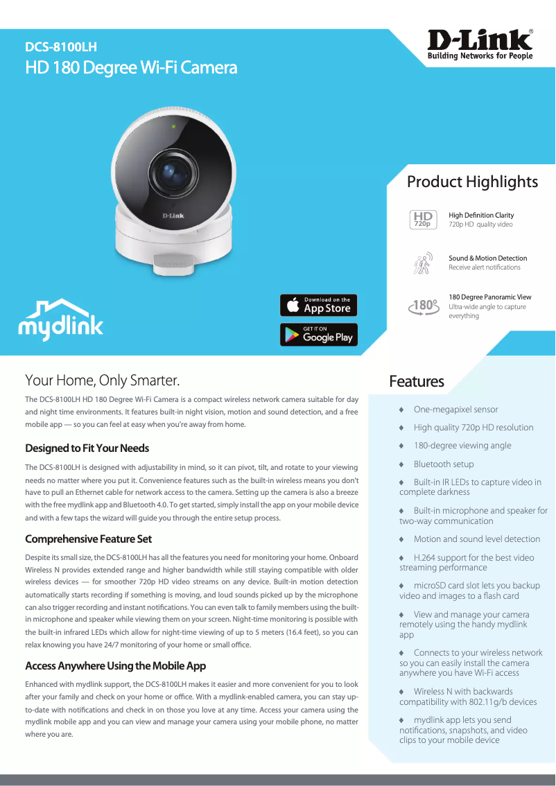 Page 1 de la notice Manuel utilisateur D-Link DCS-8100LH