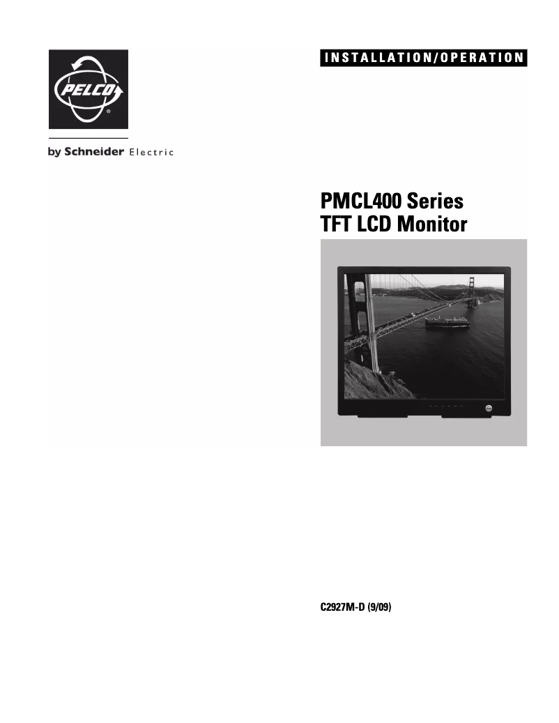 Page n°1 - Manuel utilisateur Pelco PMCL419A