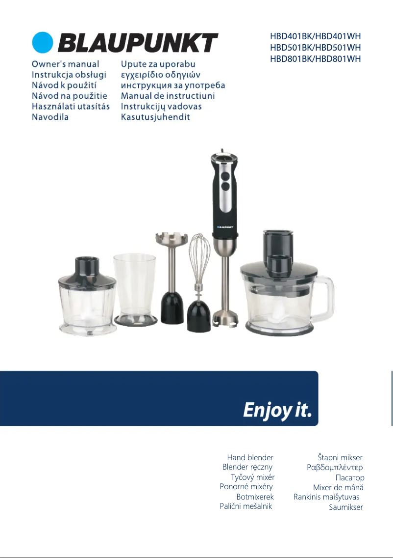 Image de la première page du manuel de l'appareil HBD801