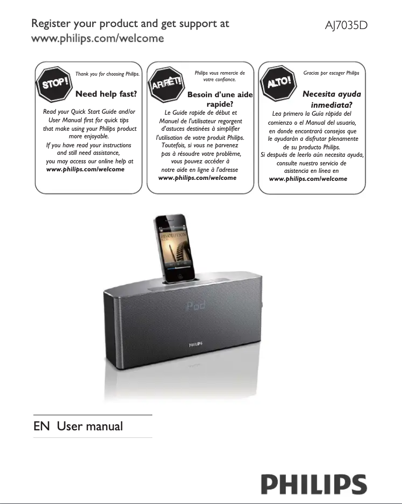 Image de la première page du manuel de l'appareil AJ7035D