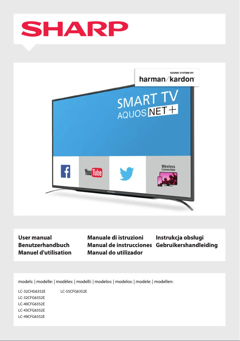 Page 1 de la notice Manuel utilisateur Sharp LC-55CFG6352E