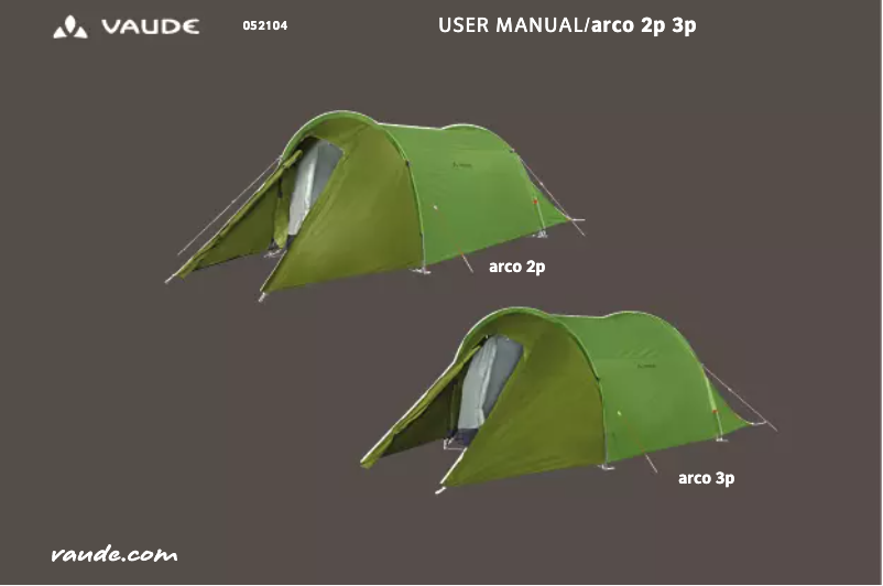 Página 1 del manual Manual de usuario Vaude Arco 2P
