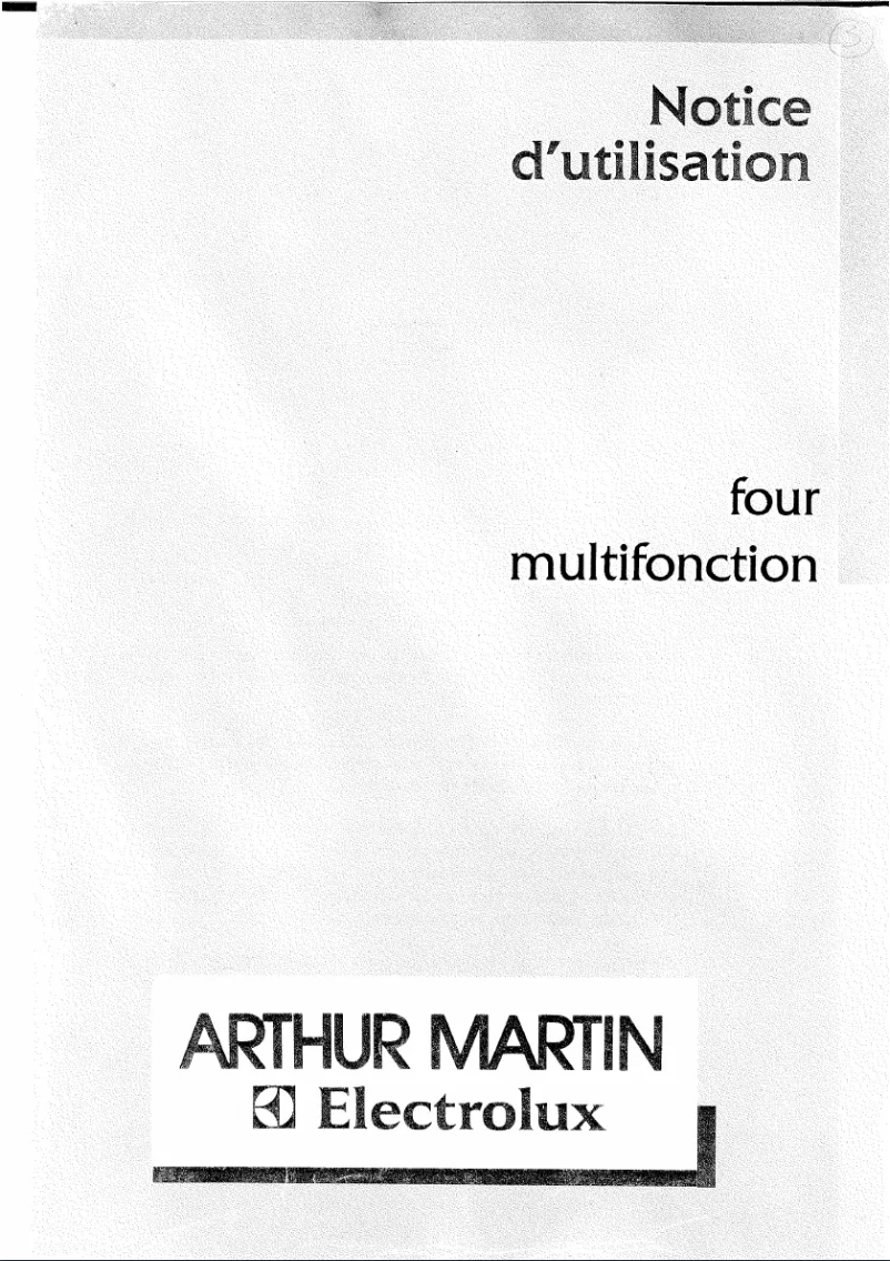 Página 1 del manual Manual de usuario Arthur Martin-Electrolux FE 2000 B1