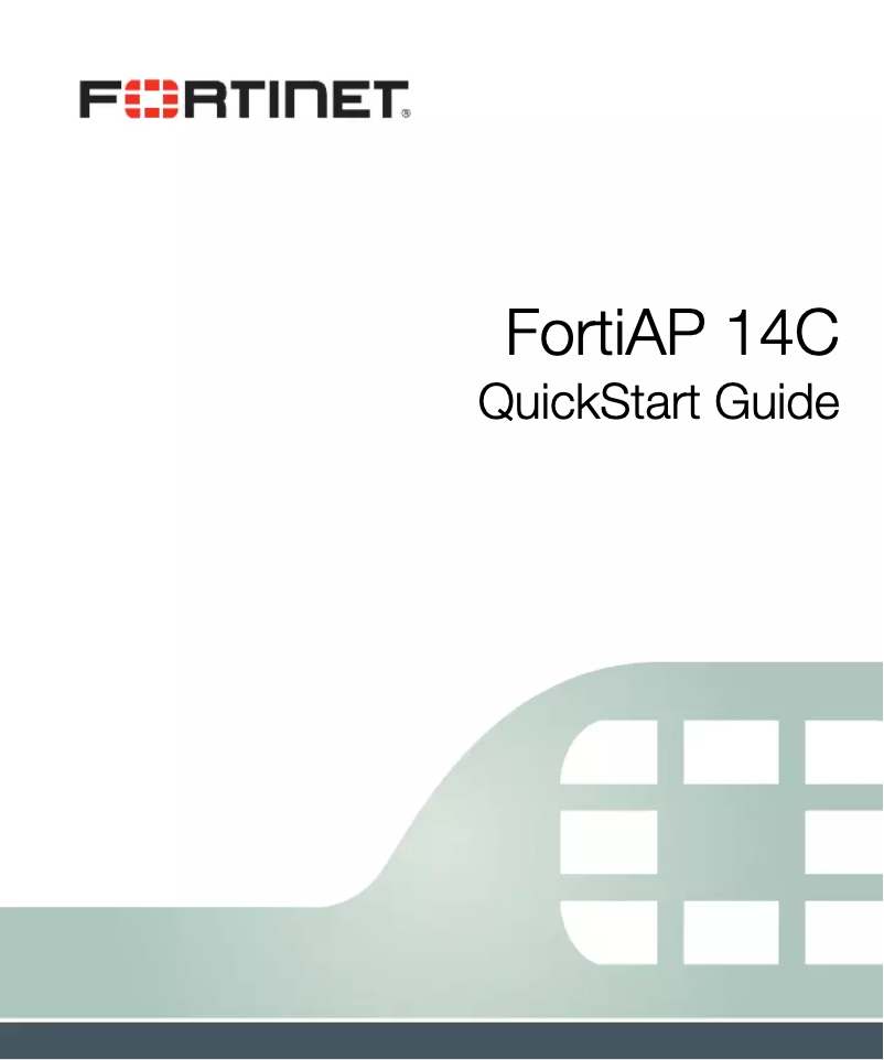 Page 1 de la notice Manuel utilisateur Fortinet FortiAP 14C