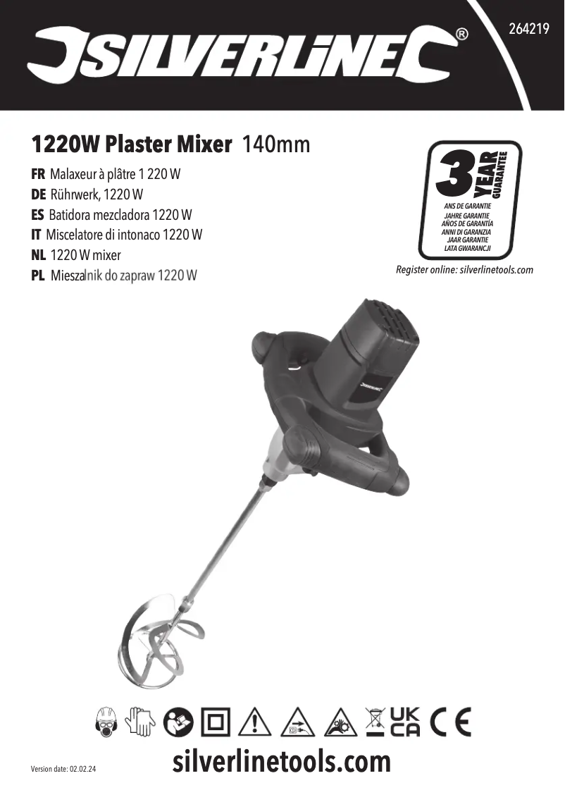 Page 1 de la notice Manuel utilisateur Silverline 264219