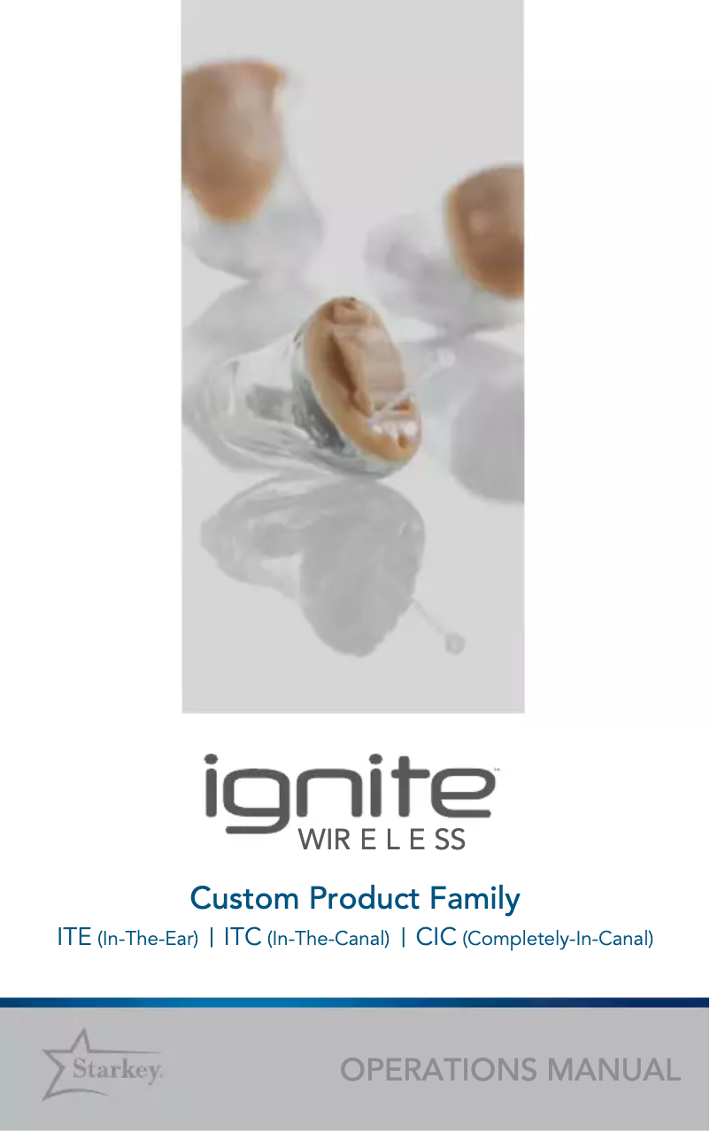 Image de la première page du manuel de l'appareil Ignite ITE