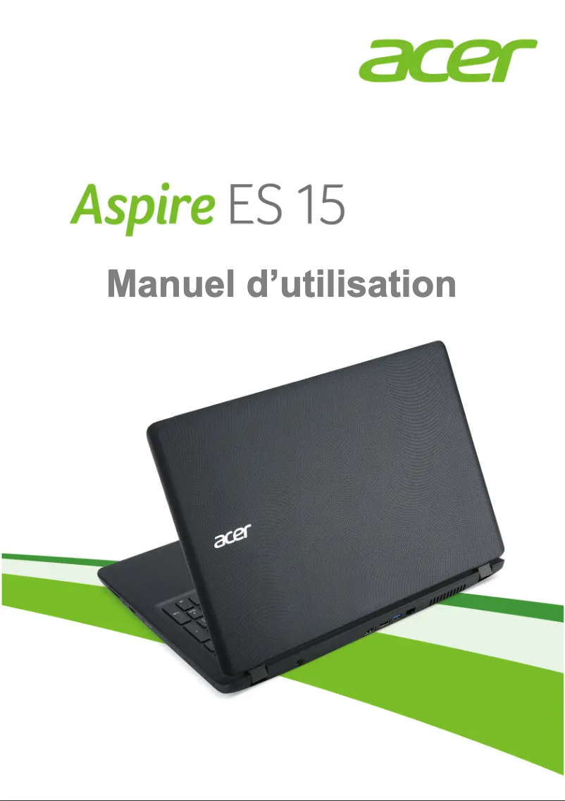 Imagen de la primera página del manual del dispositivo Aspire ES1-533