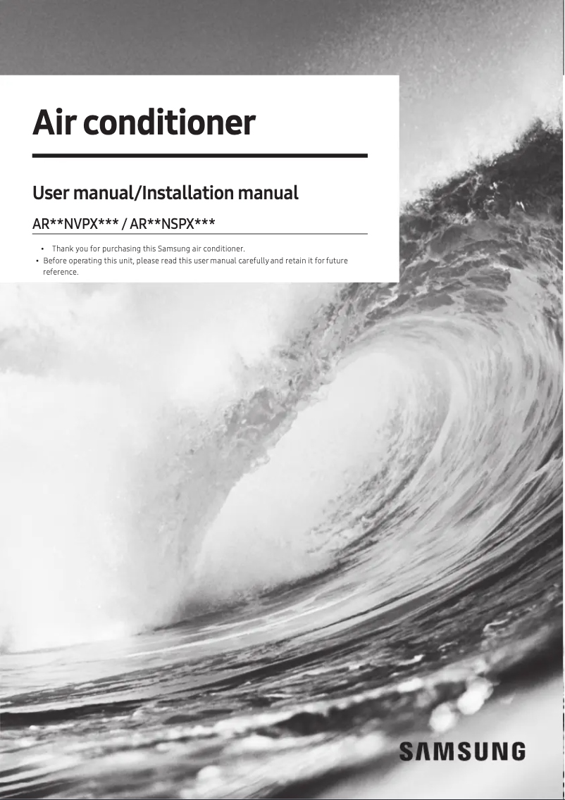 Image de la première page du manuel de l'appareil AR18NVPXAWKNCB