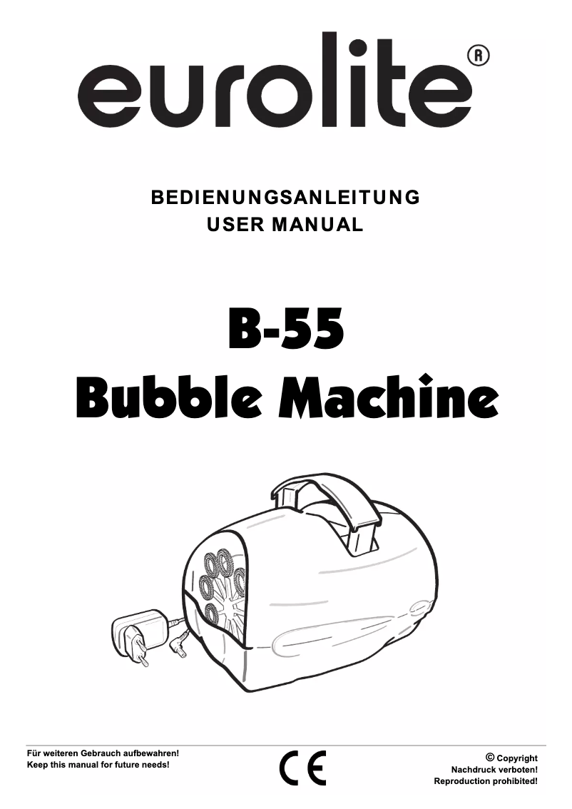 Page 1 de la notice Manuel utilisateur Eurolite B-55
