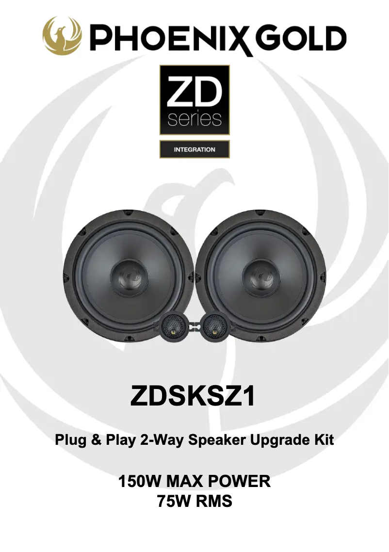 Page 1 de la notice Manuel utilisateur Phoenix Gold ZDSKSZ1