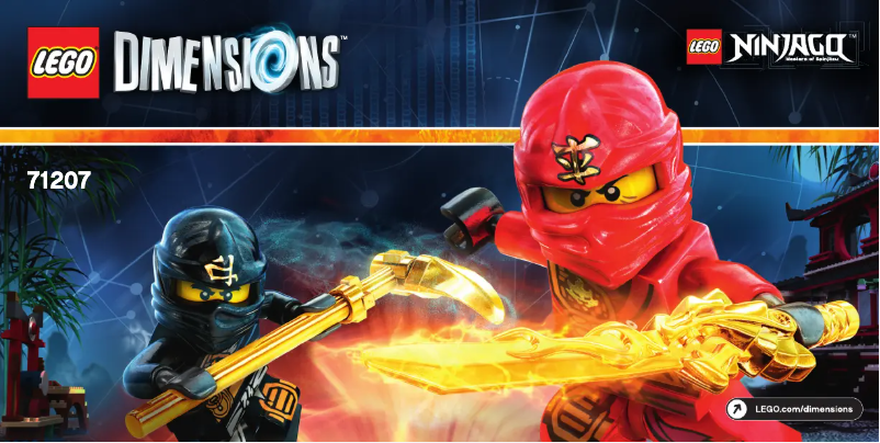 Page 1 de la notice Manuel utilisateur Lego NINJAGO Team Pack 71207