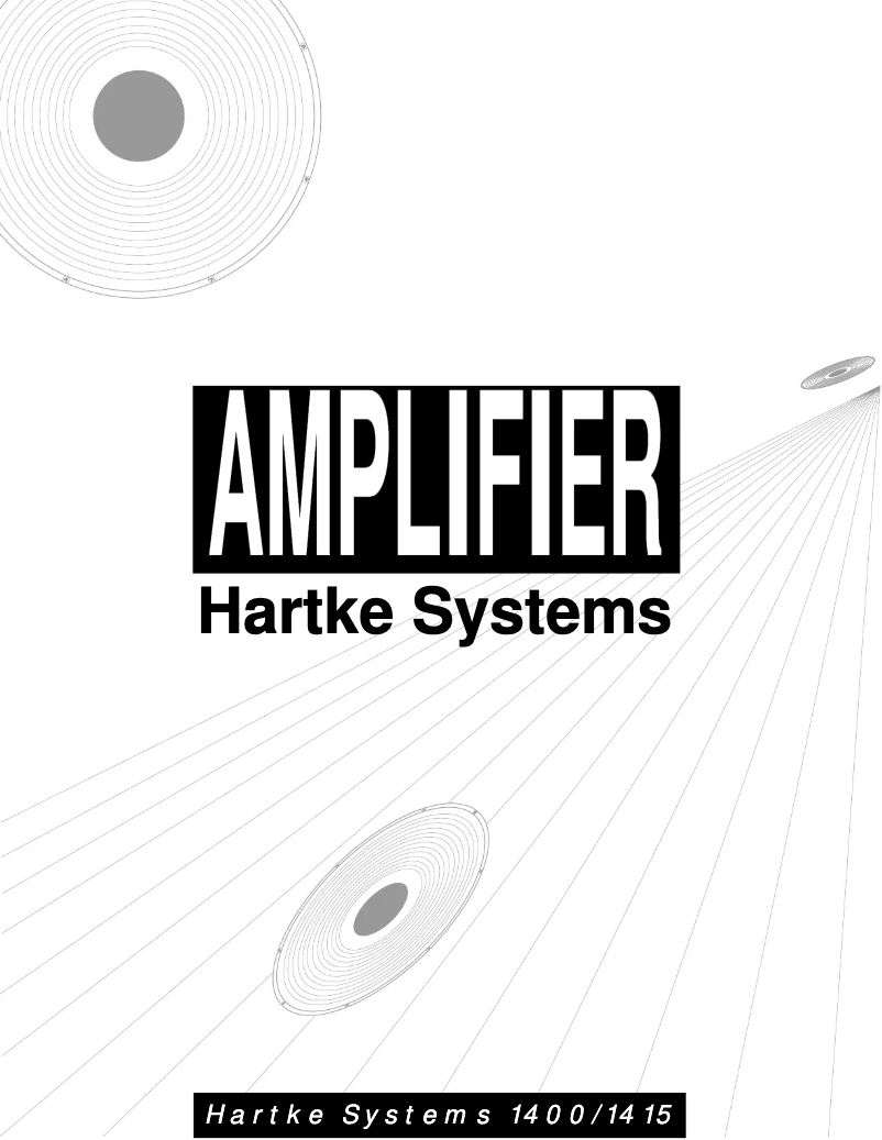Page 1 de la notice Manuel utilisateur Hartke 1415