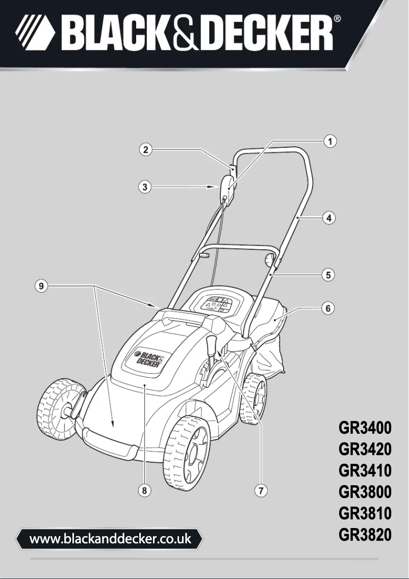 Page 1 de la notice Manuel utilisateur Black & Decker GR3810