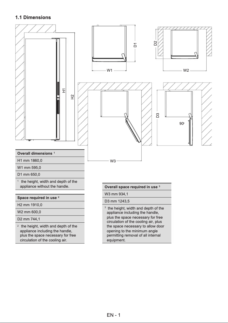 Page n°1 - Dessin technique Cylinda KF2385X2LFRFHE
