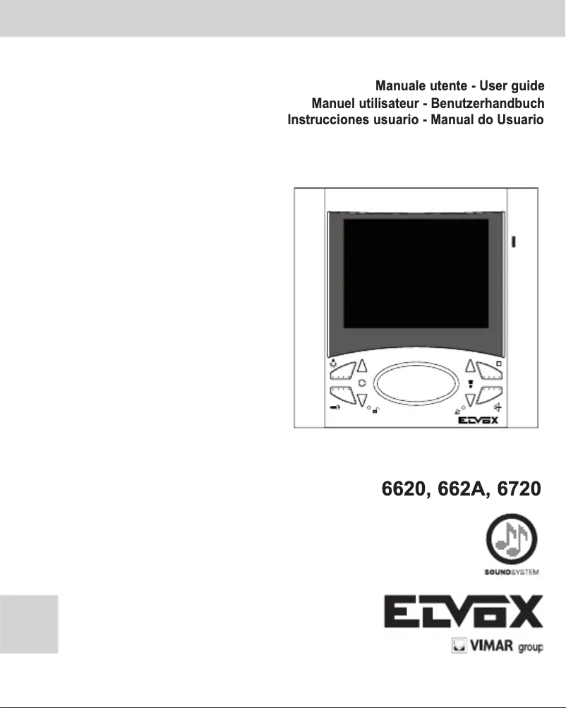 Image de la première page du manuel de l'appareil ELVOX 6620