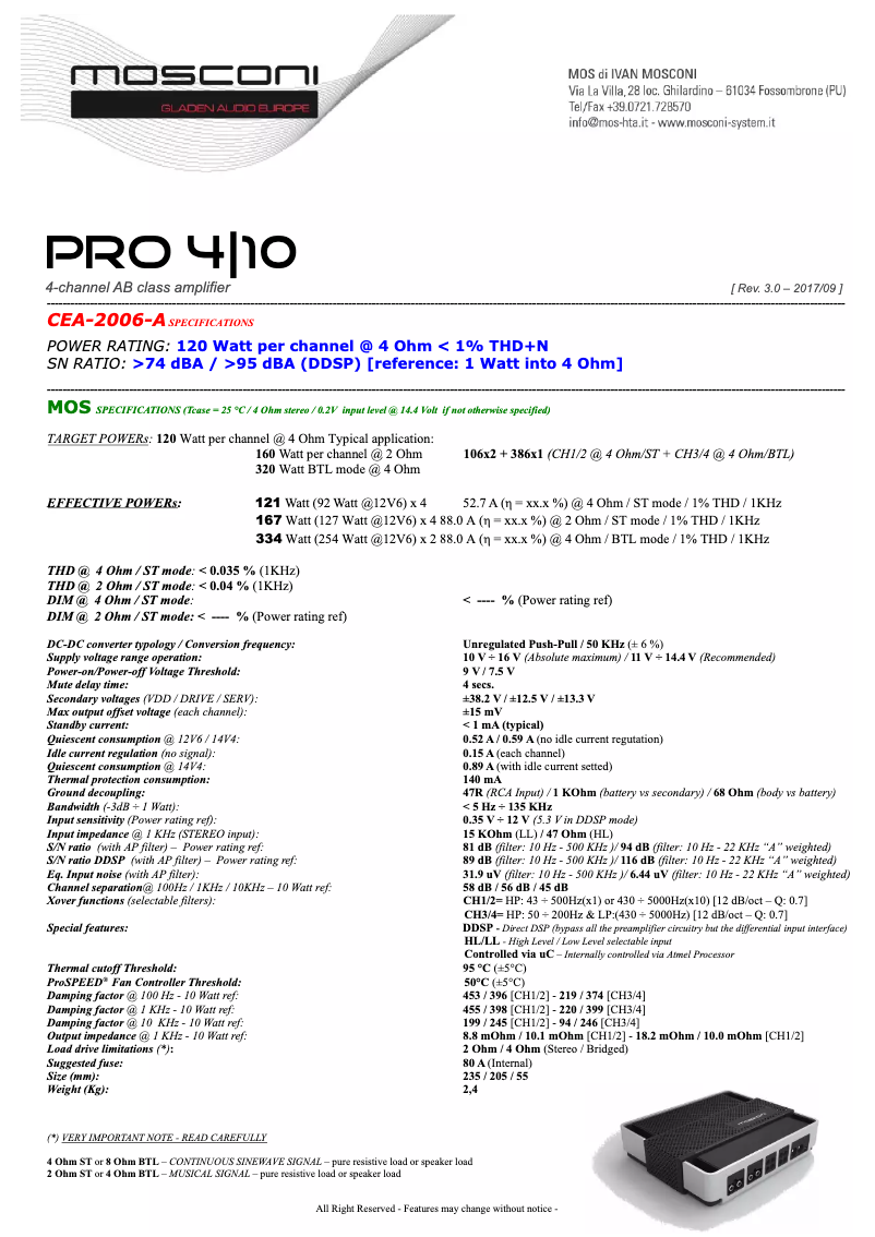 Image de la première page du manuel de l'appareil Gladen Pro 4/10