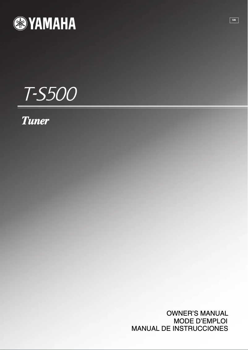 Page 1 de la notice Manuel utilisateur Yamaha T-S500