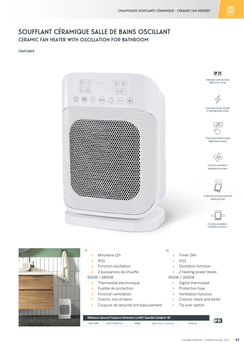 Image de la première page du manuel de l'appareil THSFC18IPE