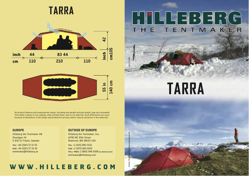 Page n°1 - Manuel utilisateur Hilleberg Tarra