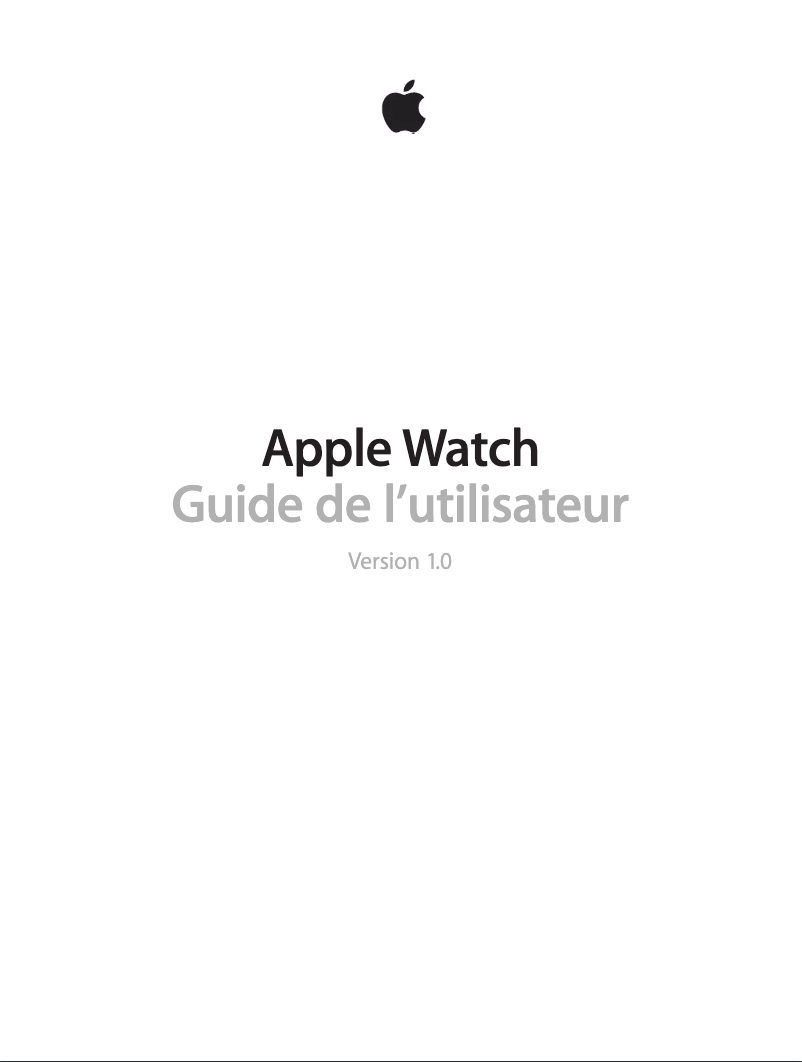 Image de la première page du manuel de l'appareil Watch v1.0