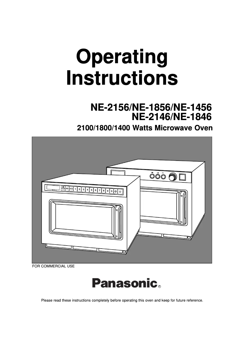 Page 1 de la notice Manuel utilisateur Panasonic NE-2156