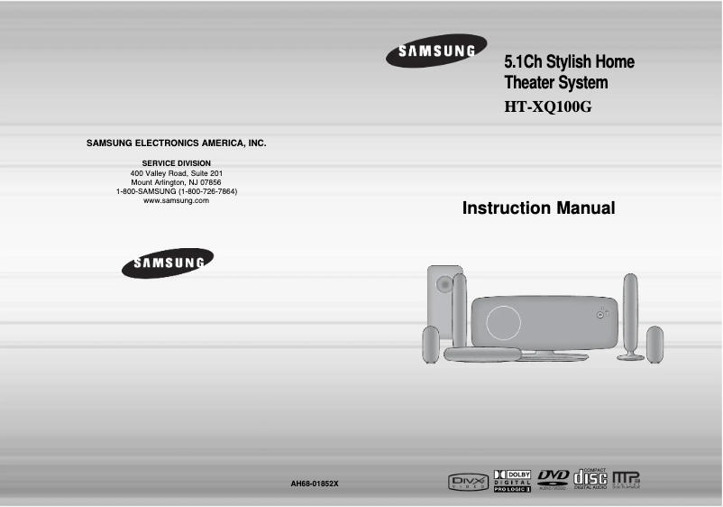 Page n°1 - Manuel utilisateur Samsung HT-XQ100GT