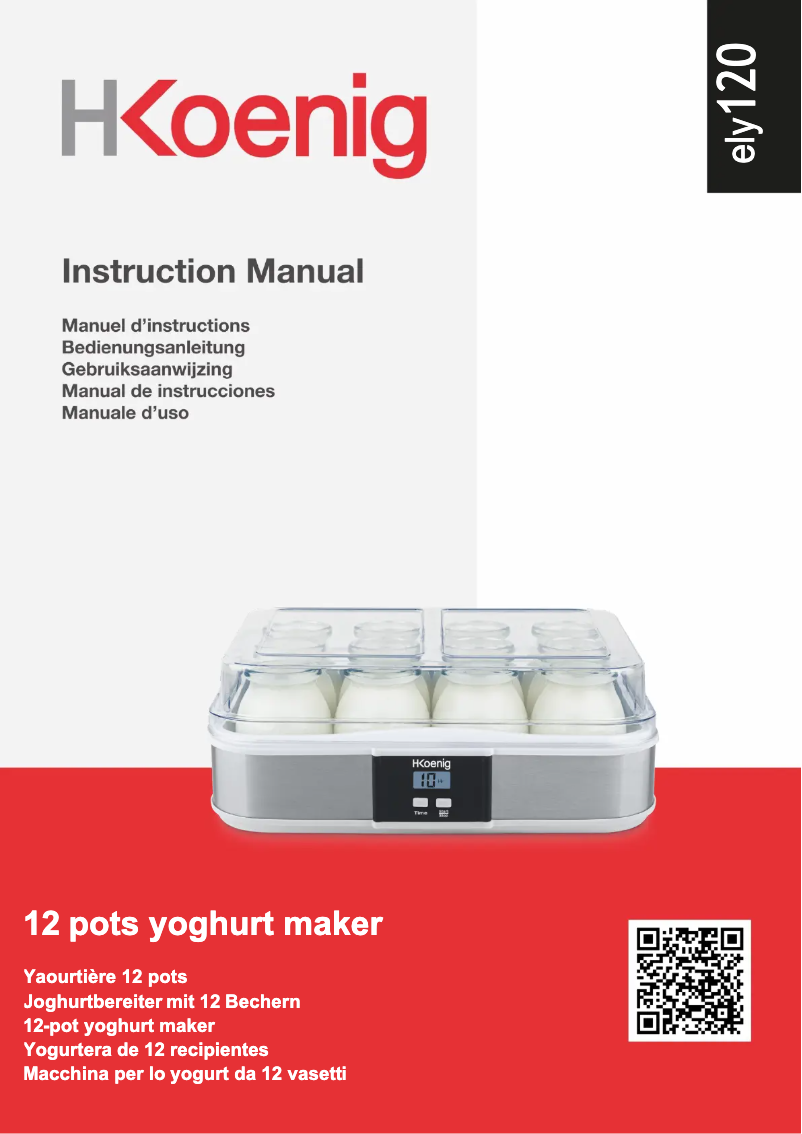 Page 1 de la notice Manuel utilisateur H.Koenig ELY120