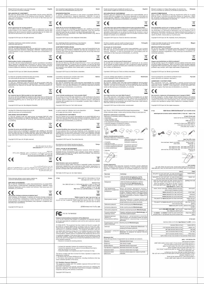 Page 1 de la notice Manuel utilisateur Iqua Sense2