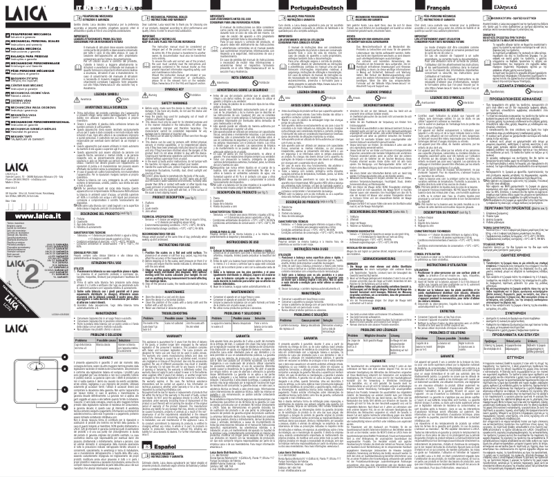 Page 1 de la notice Manuel utilisateur Laica PS2025