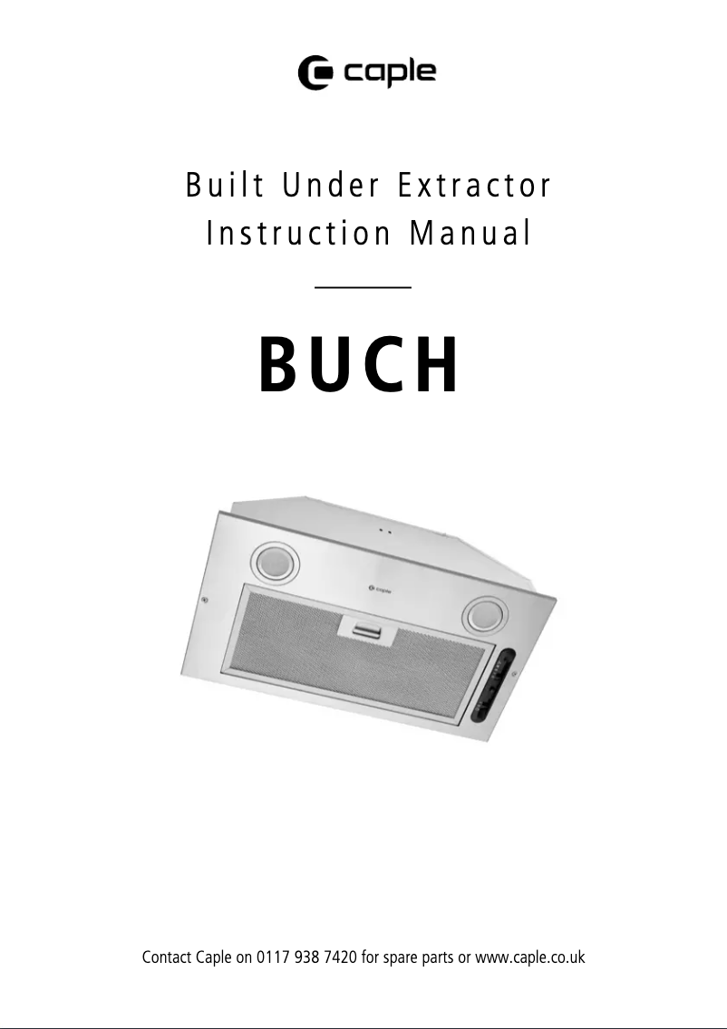 Page n°1 - Manuel utilisateur Caple BUCH