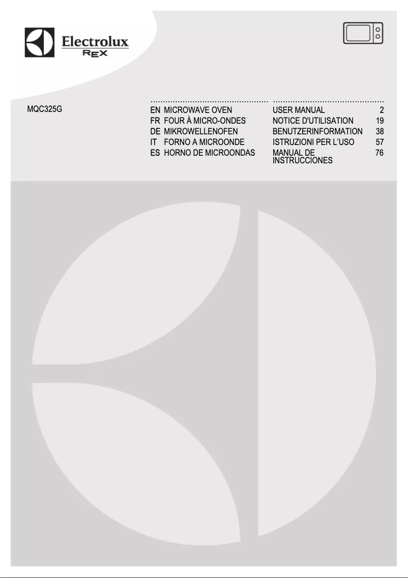 Image de la première page du manuel de l'appareil MQC325GXE