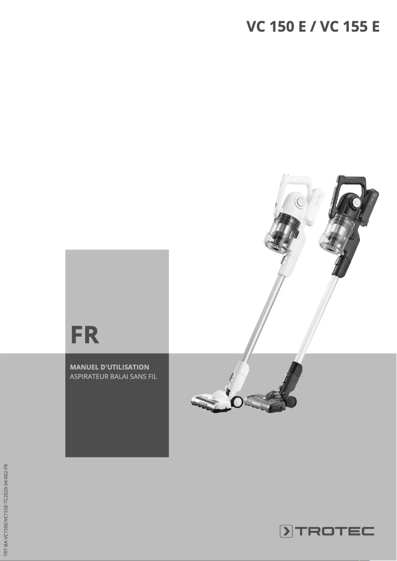 Page n°1 - Manuel utilisateur Trotec VC 155 E