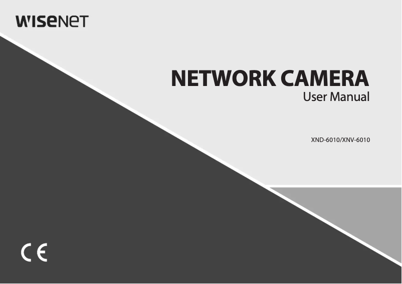Page n°1 - Manuel utilisateur Wisenet XNV-6010
