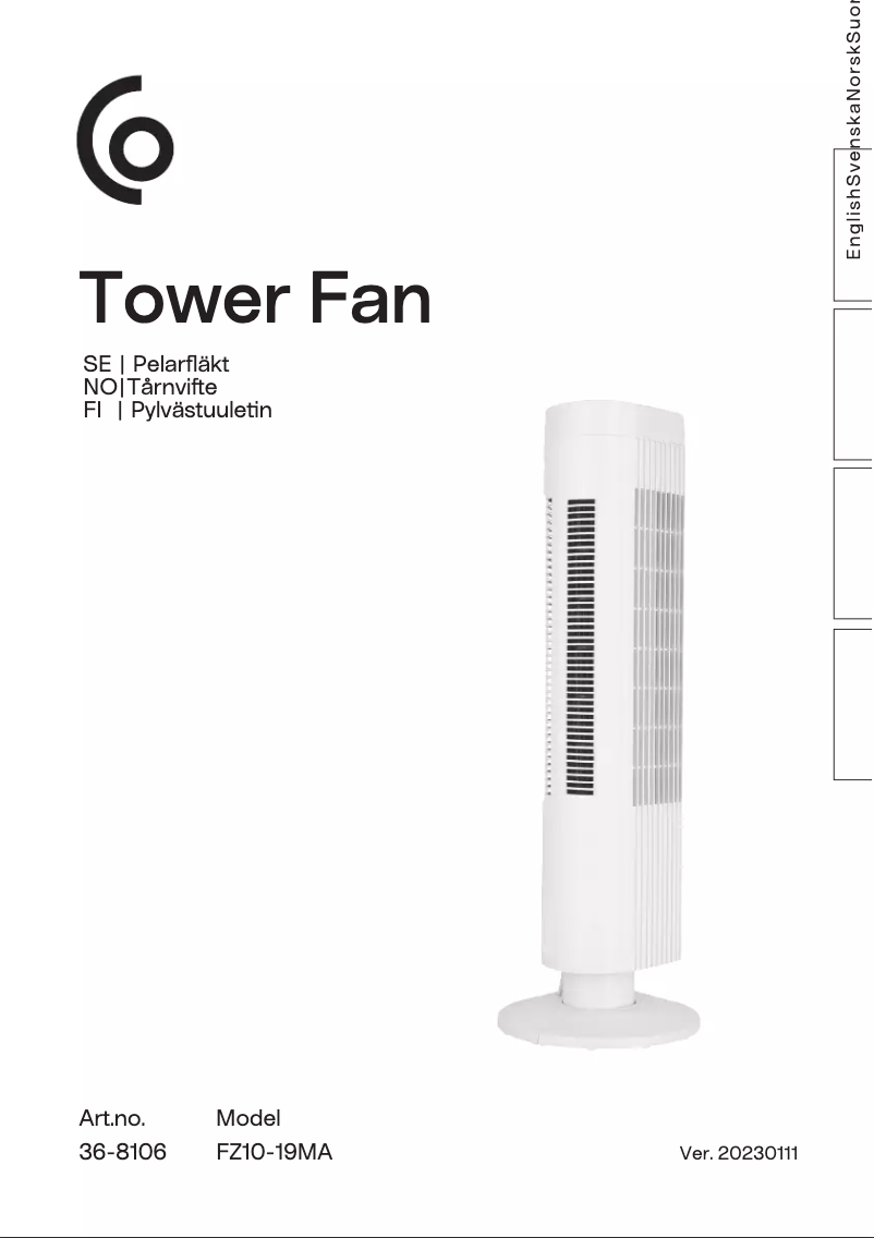 Page 1 de la notice Manuel utilisateur Clas Ohlson FZ10-19MA