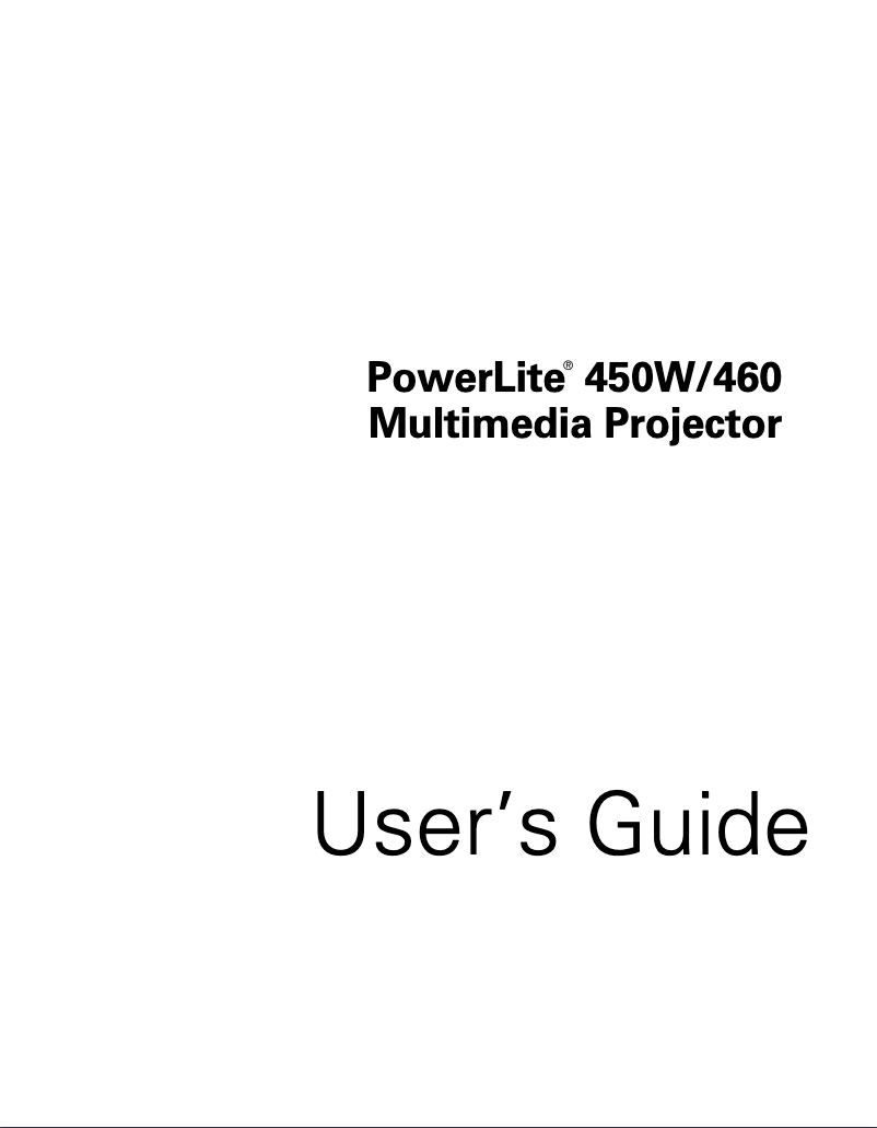 Page 1 de la notice Manuel utilisateur Epson PowerLite 450W