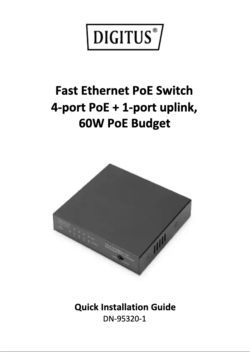 Page n°1 - Manuel utilisateur Digitus DN-95323