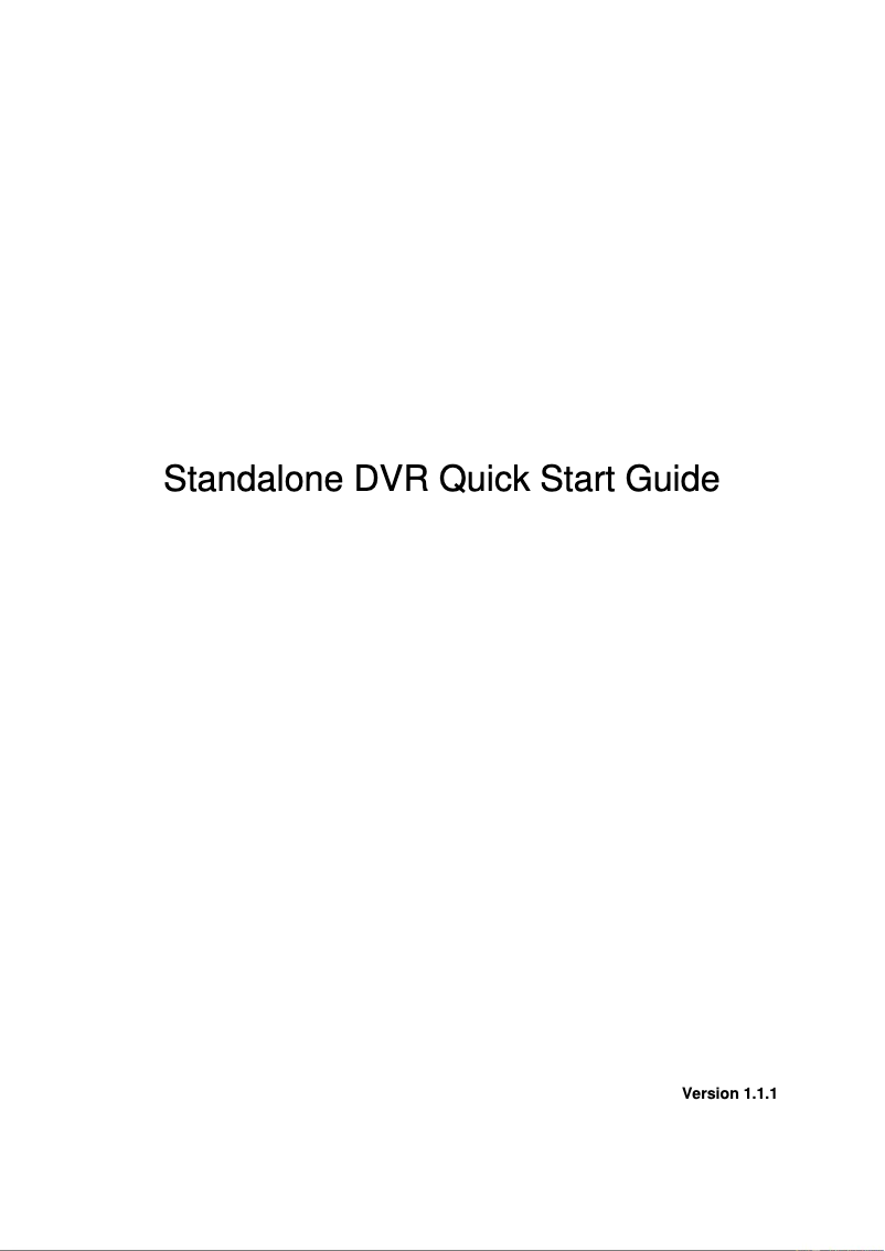 Page 1 de la notice Guide de démarrage rapide Dahua Technology XVR8808/16S