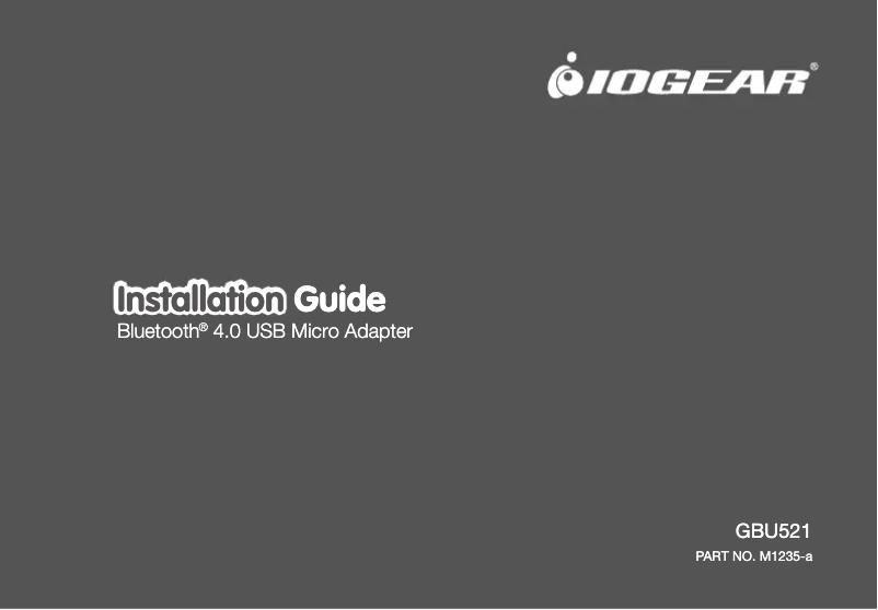 Page 1 de la notice Manuel utilisateur iogear GBU521W6