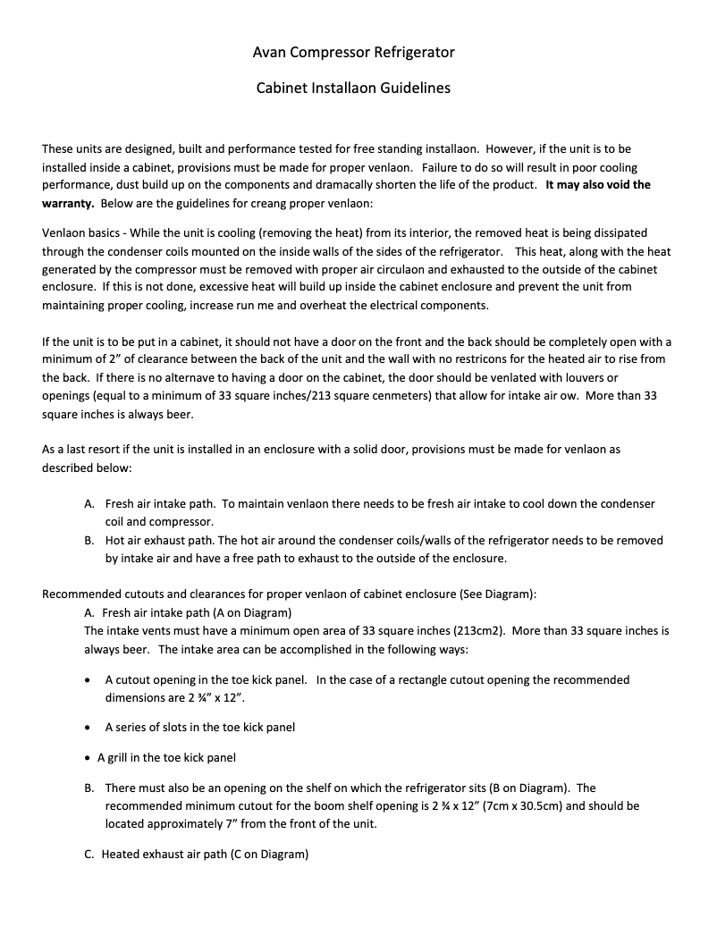 Page 1 de la notice Guide d'installation Avanti RM16J0W