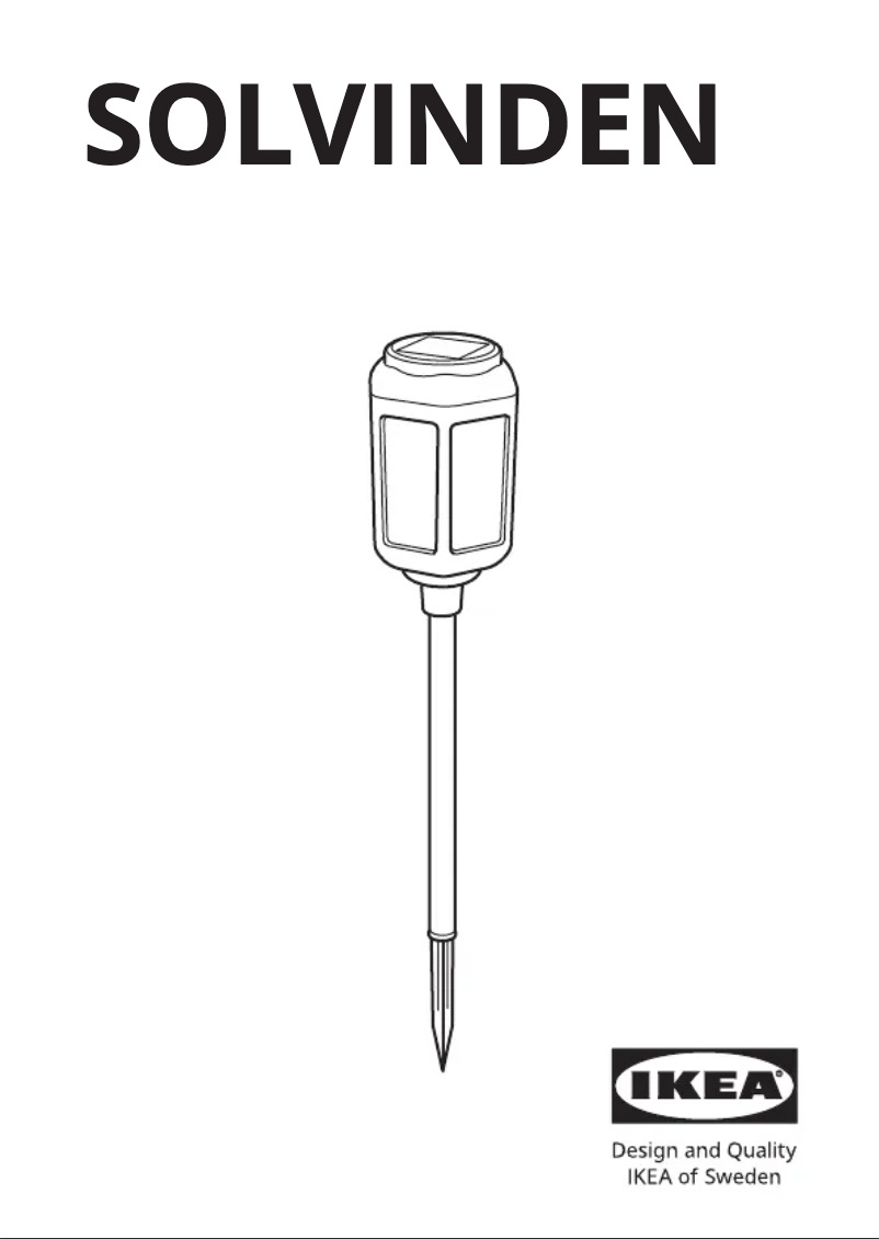 Page 1 de la notice Manuel utilisateur Ikea SOLVINDEN 605.146.43