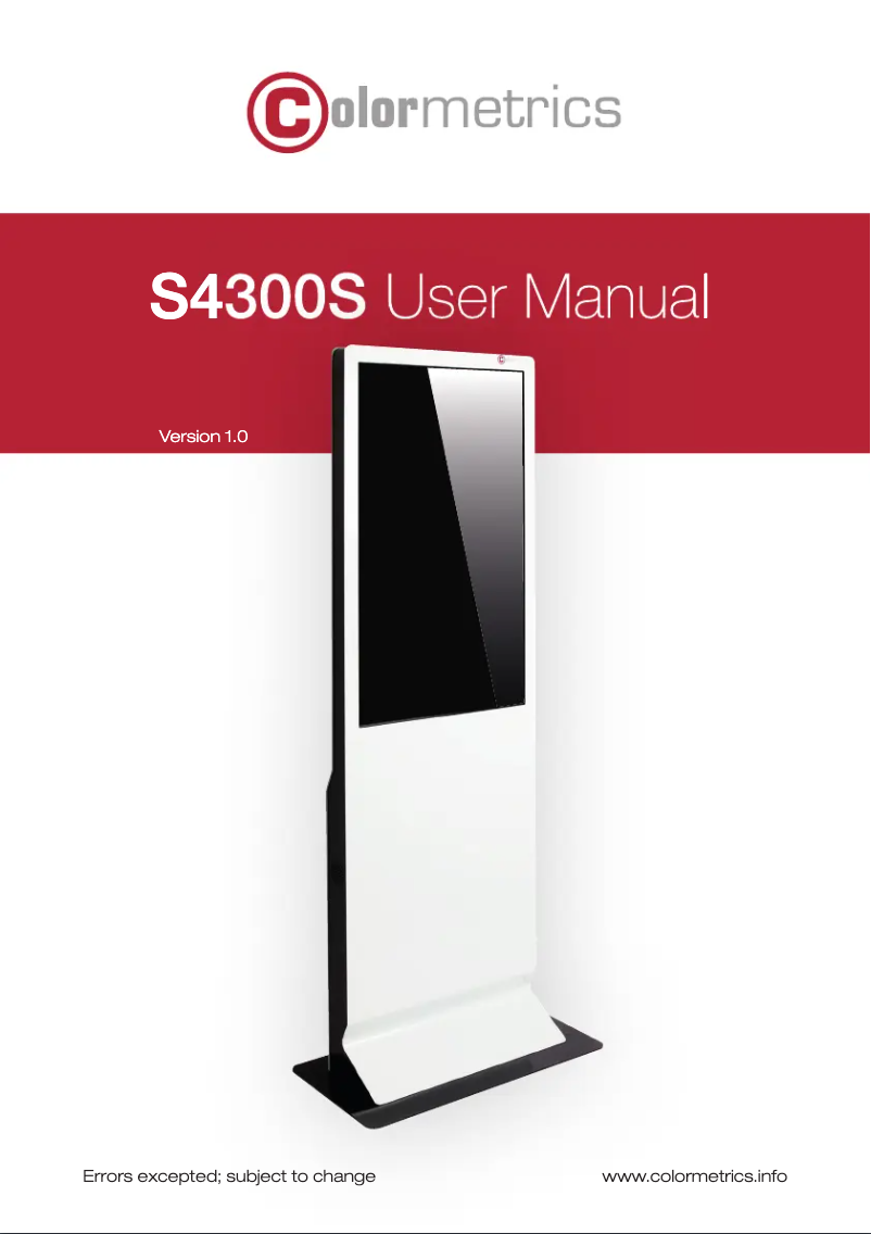 Image de la première page du manuel de l'appareil S4300S