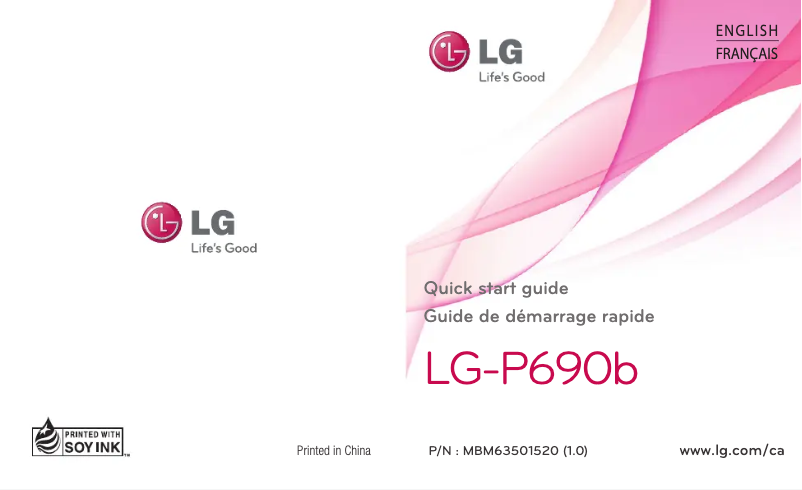 Página 1 del manual Guía de inicio rápido LG P690B