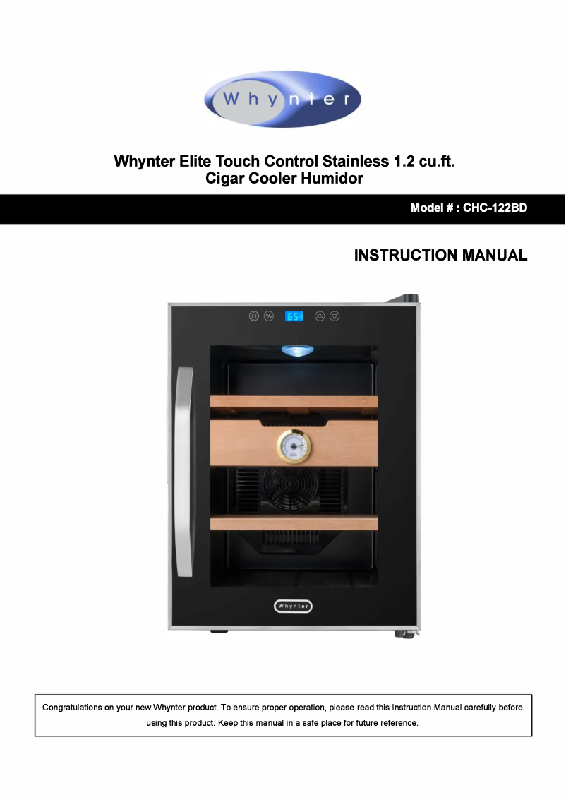 Image de la première page du manuel de l'appareil CHC-122BD