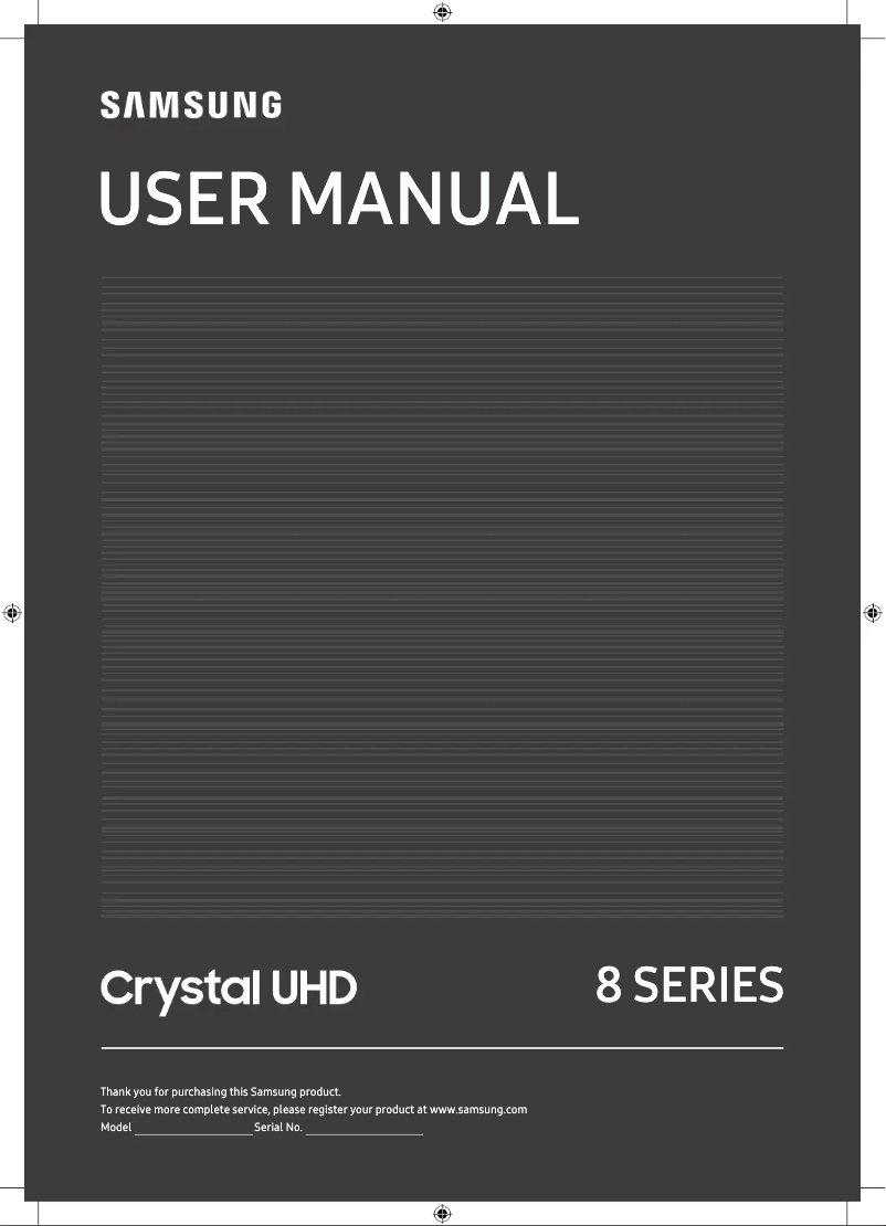 Page n°1 - Manuel utilisateur Samsung UE82TU8000