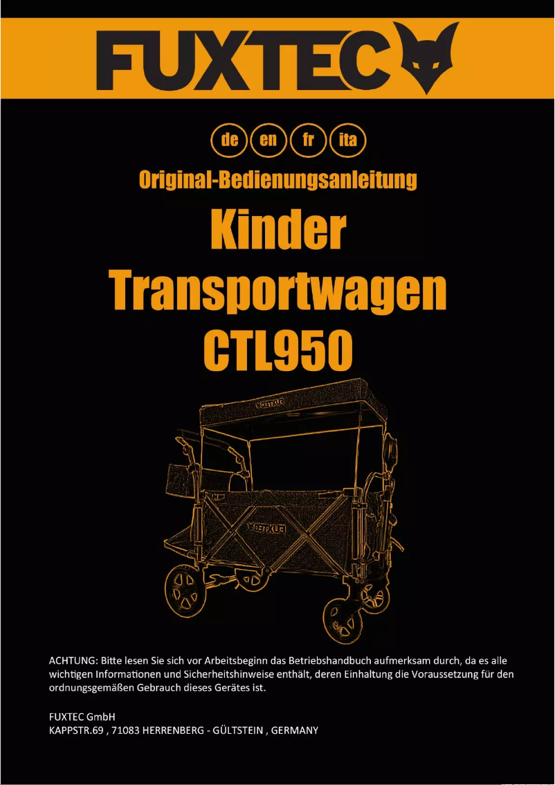 Image de la première page du manuel de l'appareil CTL950