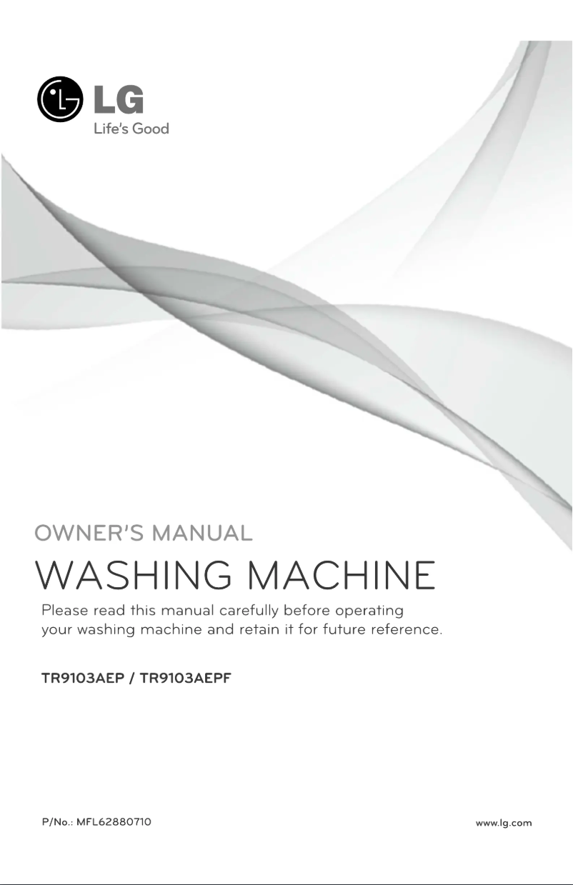 Page 1 de la notice Manuel utilisateur LG TR9103AEP